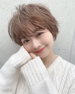 ショート カラー パーマ ヘアアレンジ 髪質改善 の達人/杉原碧仁のヘアスタイル