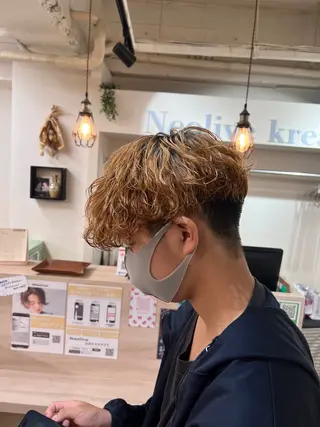 ミディアム パーマ メンズ メンズカットパーマ ✂️ JOYAのヘアスタイル