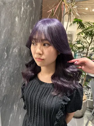 セミロング カラー 💋ハイトーンデザイ ンヘア💋A'nyuのヘアスタイル
