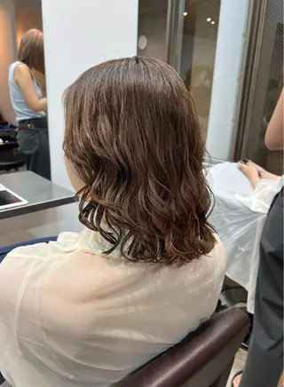 ミディアム 🌿朝5分でお洒落 パーマスタイル🌿のヘアスタイル