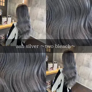 ロング 透明感ハイトーン カラー🦋🌧希咲のヘアスタイル