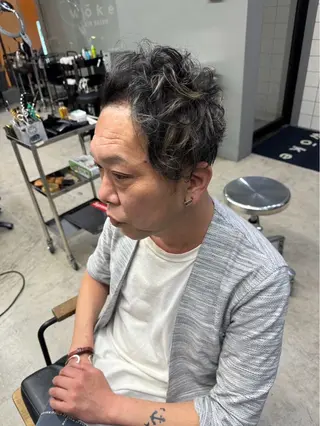 ショート カラー パーマ メンズ専門サロン wokeのヘアスタイル