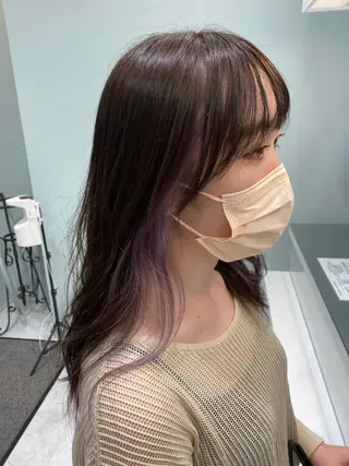 ロング カラー 中川 茜里のヘアスタイル