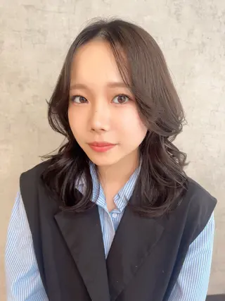 ミディアム KAEDE🎀 縮毛矯正＆パーマ特化のヘアスタイル