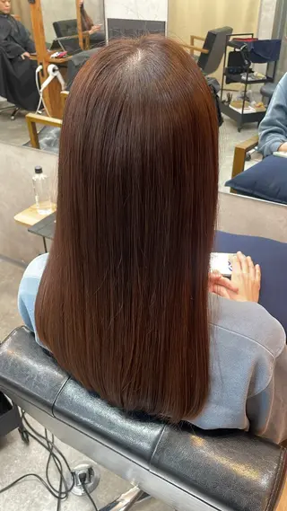 セミロング カラー 荒川 桃花のヘアスタイル