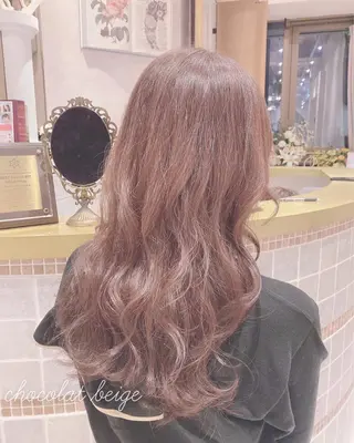 セミロング 韓国風ヘア✻透明感 カラー✻yukaのヘアスタイル