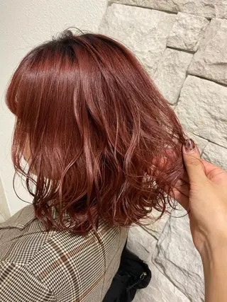 セミロング カラー パーマ ヘアアレンジ メンズ キッズ ネイル マツエク・マツパ 透明感カラー🤎 ゆりのヘアスタイル