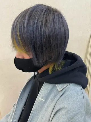 ショート カラー ヘアアレンジ メンズ 🦋高瀬寛菜🦋 韓国/ブリーチのヘアスタイル