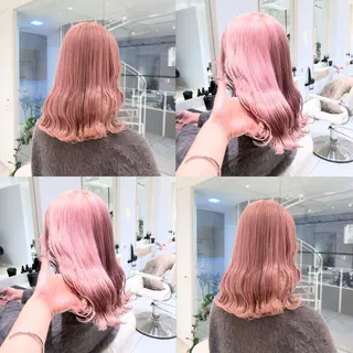 ミディアム カラー カジュアルを女っぽく 𝗮𝘆𝗮𝗰𝗼のヘアスタイル