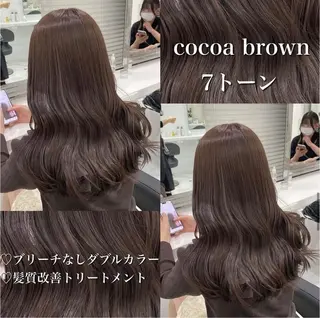 カラー 🤍ブリーチなし ブラウンhimi🤍のヘアスタイル