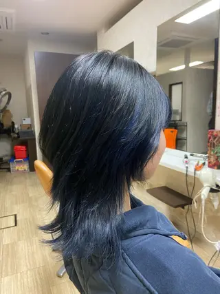 セミロング カラー 千上 結希奈のヘアスタイル
