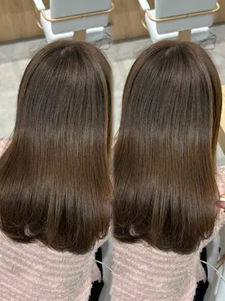 セミロング カラー 22日まで受付/ ケアカラー🍓KAEのヘアスタイル