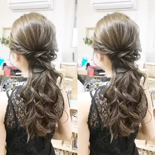 ロング ヘアアレンジ 早朝✨ヘアセット 着付け/清水玲歌のヘアスタイル
