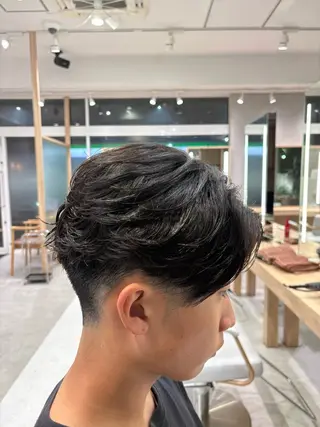 パーマ メンズ 縮毛矯正& 透明感カラー✨レオのヘアスタイル