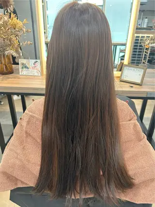 ロング カラー レイヤー/ハイトーン 艶感/ririkaのヘアスタイル