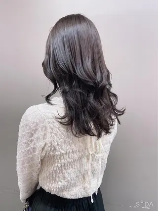 セミロング カラー ヘアアレンジ 縮毛矯正/髪質改善/ ブリーチ毛/木元渓太のヘアスタイル