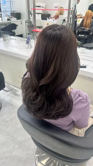 ロング カラー パーマ ヘアアレンジ メンズ キッズ 盛れ韓国ハイトーン 🎀Himari🎀のヘアスタイル