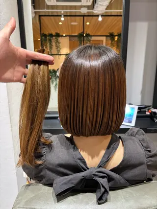 ショート ✨似合わせボブ✨ 縮毛矯正のヘアスタイル