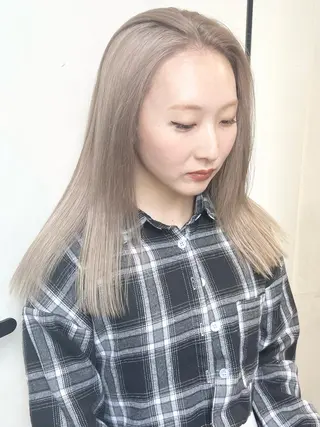 セミロング カラー ヘアアレンジ HARU//原宿🤍 リピート率NO.1のヘアスタイル