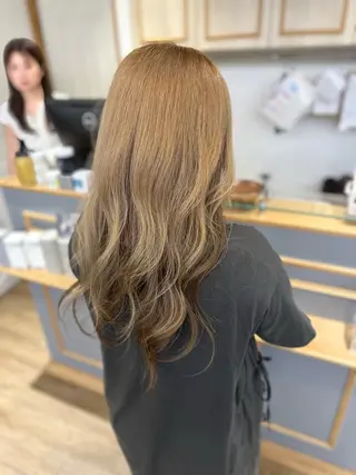 カラー パーマ ヘアアレンジ メンズ キッズ レイヤーカット 🌿透け感カラーのヘアスタイル