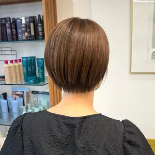 ショート 【ショート/ボブ 丸みショート】深萱のヘアスタイル