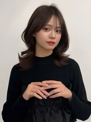 ミディアム カラー ヘアアレンジ 顔周り&ミディアム 特化/池袋/kokiのヘアスタイル