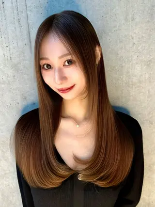 ロング 神楽坂/縮毛矯正/ 髪質改善/香村優弥のヘアスタイル