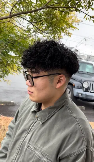 ショート パーマ メンズ 米谷 理玖のヘアスタイル