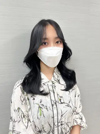 ミディアム カラー 韓国ヘア 店長NEGIのヘアスタイル