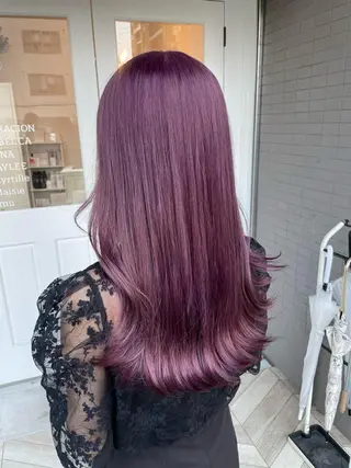 セミロング カラー ヘアアレンジ 酸性縮毛矯正 梅田茶屋町 Juriのヘアスタイル