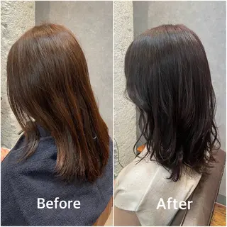 ミディアム カラー ツヤ美髪💐 髪質改善/高山愛来のヘアスタイル