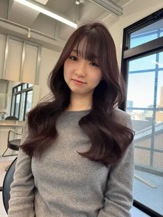 ロング ハイトーン/髪質改善 /ブリーチ縮毛のヘアスタイル