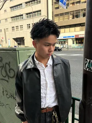ショート パーマ メンズ 💈メンズ短髪特化 ✂︎伊藤大輝💈のヘアスタイル