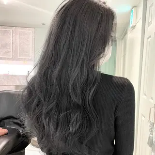 セミロング カラー 木屋元一/透明感 /前髪/ショートボブのヘアスタイル