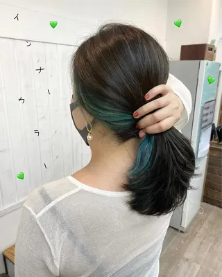 ミディアム カラー ☀️透明感color KURO☀️のヘアスタイル