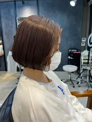 ショート カラー ヘアアレンジ メンズ キッズ マツエク・マツパ アイブロウ 透明感カラー🤎 ゆりのヘアスタイル