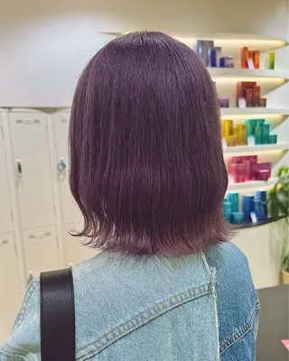 ミディアム カラー ハッシュカット/ ブリーチ/アスナのヘアスタイル