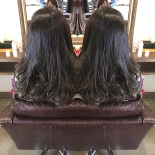 セミロング カラー レイヤーカット匠 イソザキノリユキのヘアスタイル