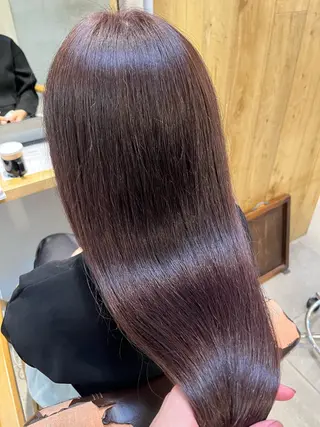 ロング カラー 赤み消しカラー/ ナチュラル/トモキのヘアスタイル