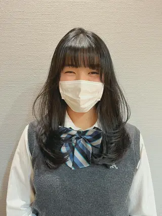ロング かわい りほのヘアスタイル