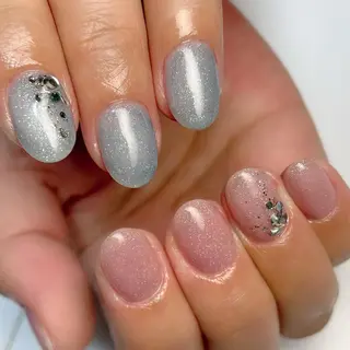 ショート ネイル 下妻ネイルサロン/ 持ちの良いネイルのネイルデザイン