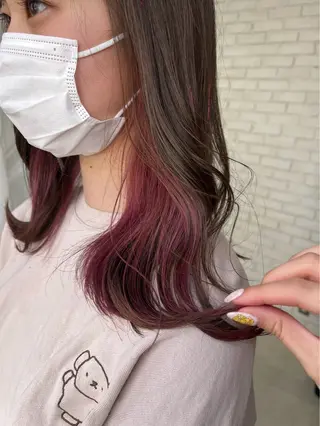カラー 艶暖色/ベージュ SAKI💜のヘアスタイル