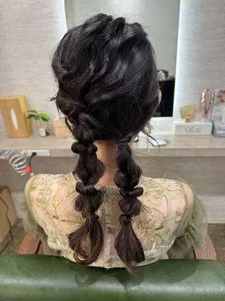 セミロング ヘアアレンジ 縮毛矯正/ /関内/あべももこのヘアスタイル