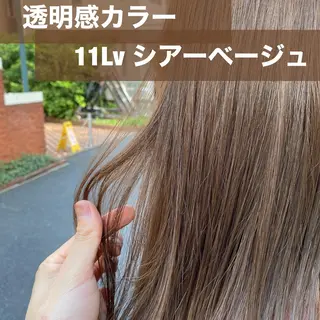 セミロング カラー ブリーチなし✨艶髪 カラー𓃲YAGIのヘアスタイル