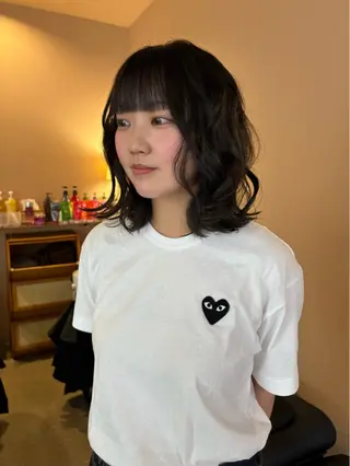 ミディアム 韓国レイヤー YOKE reinaのヘアスタイル