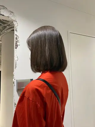ミディアム カラー 透明感カラー/顔周り レイヤー/髪質改善のヘアスタイル