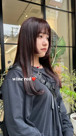 セミロング カラー くろかわ まいのヘアスタイル