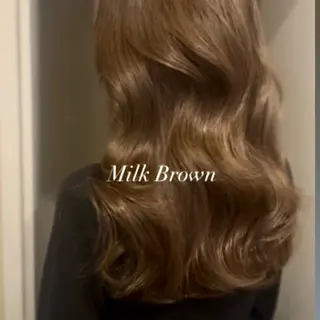 ロング カラー ブリーチなしWカラー /レイヤーカット大阪のヘアスタイル