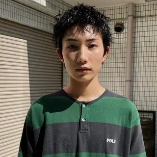 ショート パーマ メンズ スパイキーショート/ メンズヘア/hugeのヘアスタイル