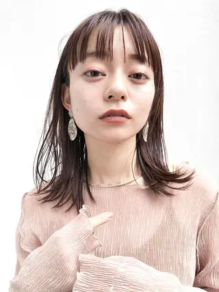ミディアム カラー 髪質改善/縮毛矯正/ トリートメント/庭田のヘアスタイル